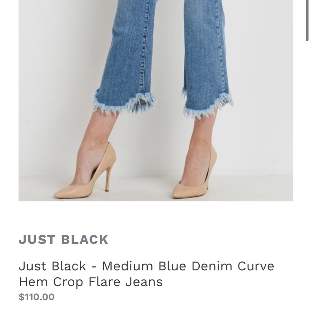 Just Black ‘Cropped Flare Denim’ - Picture 2 of 5